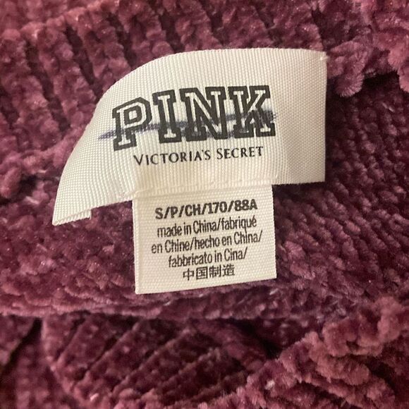 NEW PINK Victoria’s Secret Chenille Oversized Sweater Plum Purple Small - Picture 4 of 4